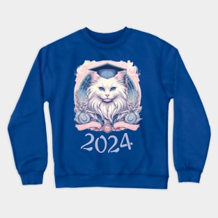 Graduation 2024 Majestic Cat Crewneck Sweatshirt